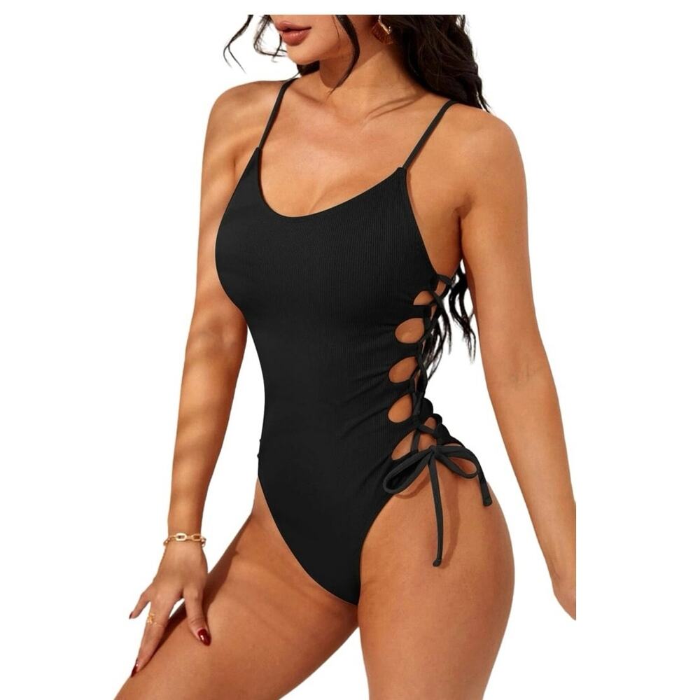 Narecte One Piece Swimsuit Women Bathing Suit Sexy High Cut Women's One-Piece